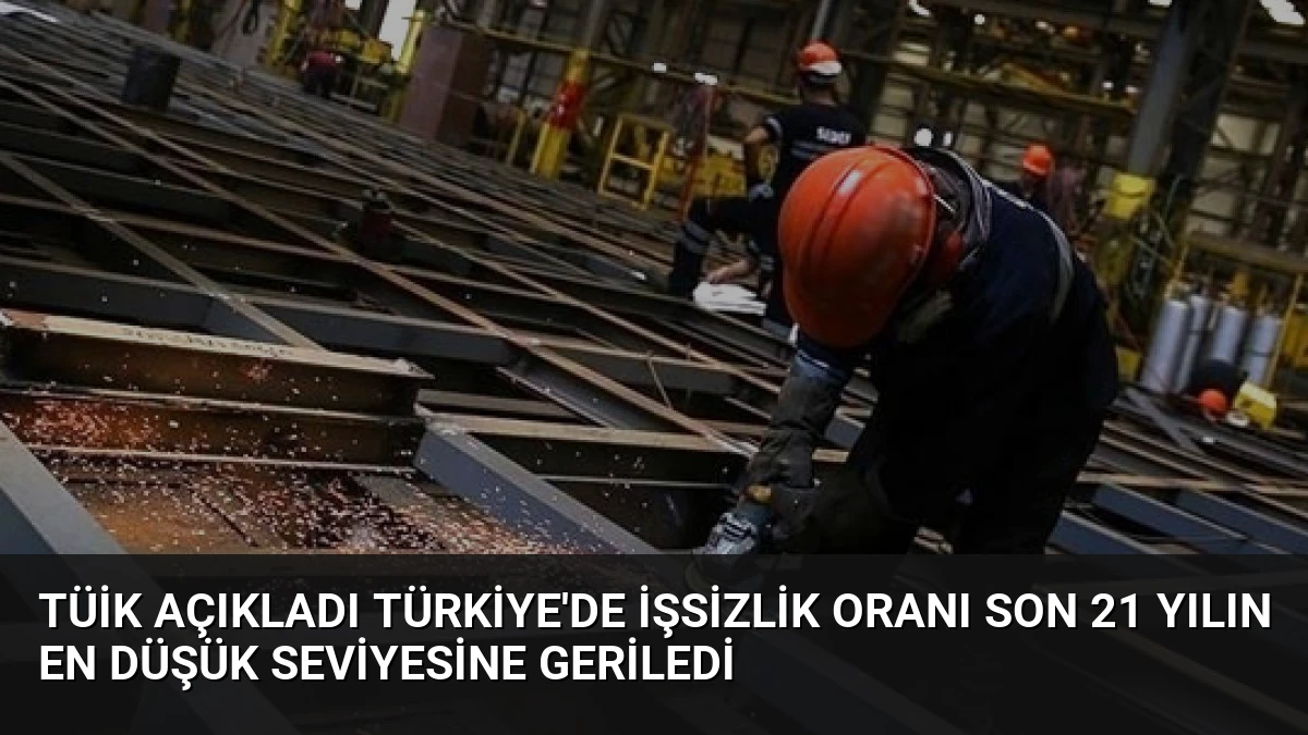 TÜİK Açıkladı Türkiye’de İşsizlik Oranı Son 21 Yılın En Düşük Seviyesine Geriledi