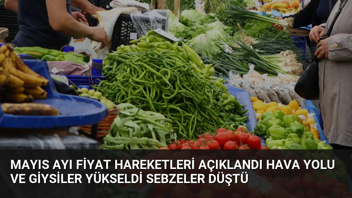 Mayıs Ayı Fiyat Hareketleri Açıklandı Hava Yolu ve Giysiler Yükseldi Sebzeler Düştü