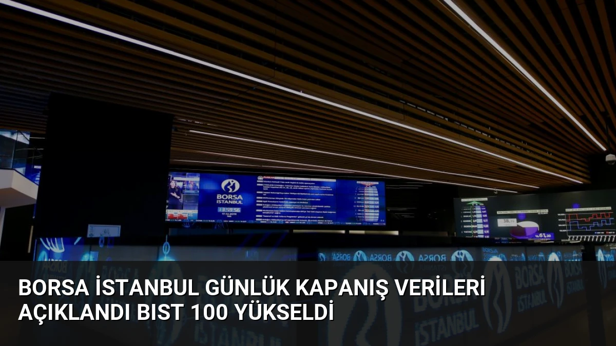 Borsa İstanbul Günlük Kapanış Verileri Açıklandı BIST 100 Yükseldi